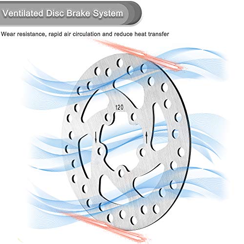 TOMALL Brake Disc with 2 Pcs Brake Pad Compatible with Xiaomi M365 Pro Electric Scooter Brake Rotors Disc Brake Disc Brake Lining Pads - Image 4
