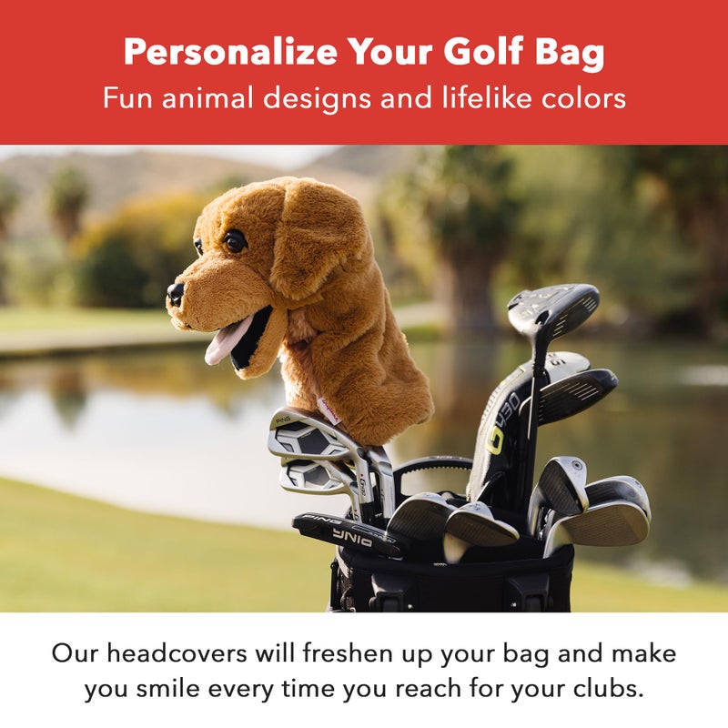 Daphne's Headcovers Golden Retriever Driver Headcover Premium Driver Headcovers Funny Golf Club Covers Stylish Protection for Your Clubs Men's Golf Gear Driver Headcover for Men and Women - Image 4