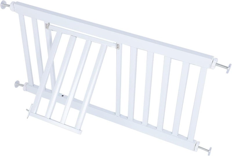 Short Dog Gate Expandable, Low Pet Gate for Small Dogs, Pressure Mount Indoor Step Over Pet Barrier with Adjustable Width, Easy Installation No Drilling Needed for Doorways Stairca (L) - Image 2