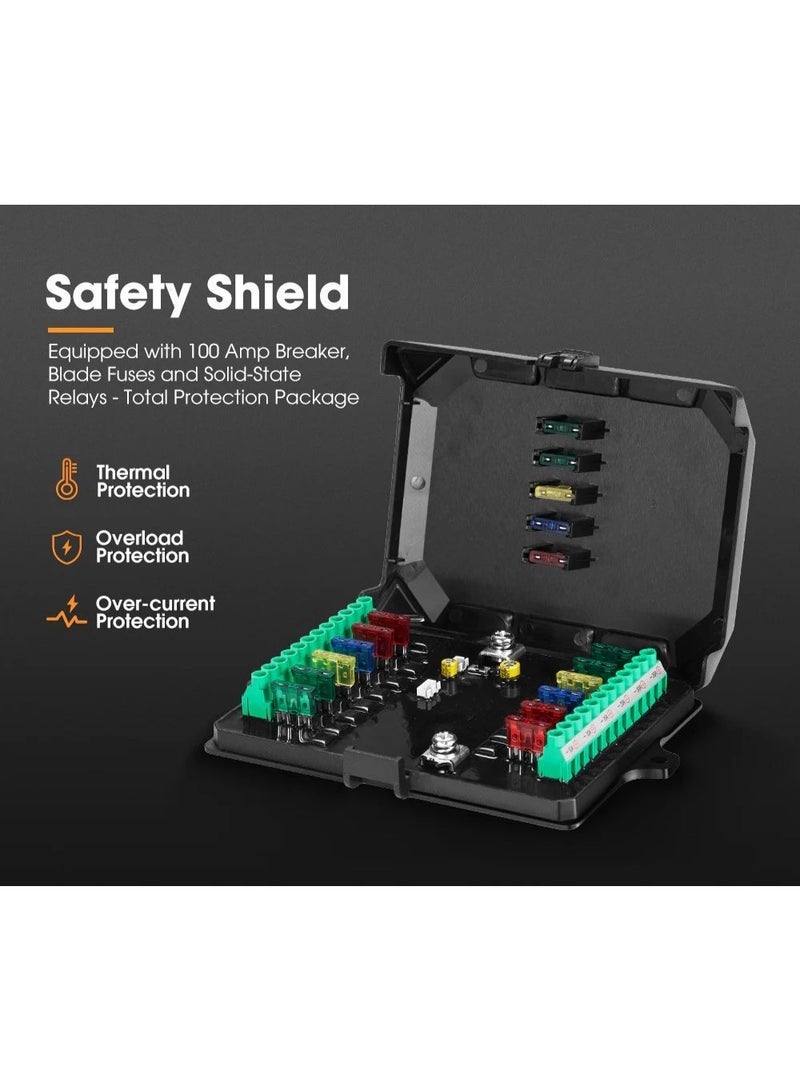 San Hima 12 Gang Bluetooth Switch Panel 12V/24V ON-OFF LED Control - Image 3