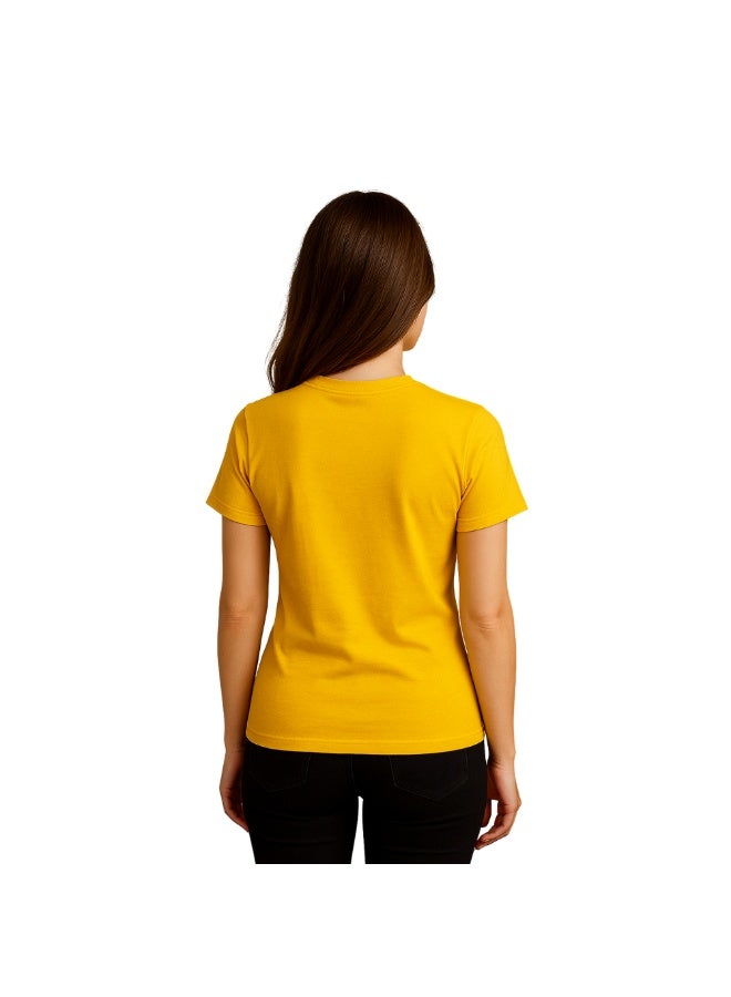 PRINTSHOP4ME Adult Round Neck Combed Women's T Shirt 190 GSM Pure Cotton Basic Colors - Image 5