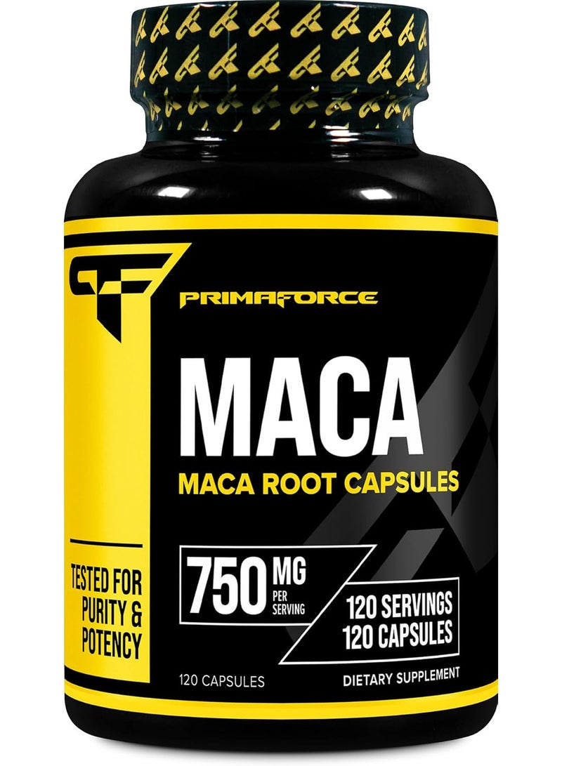 Primaforce Organic Maca Root Capsules 750 MG, 120 CAPS - Image 1
