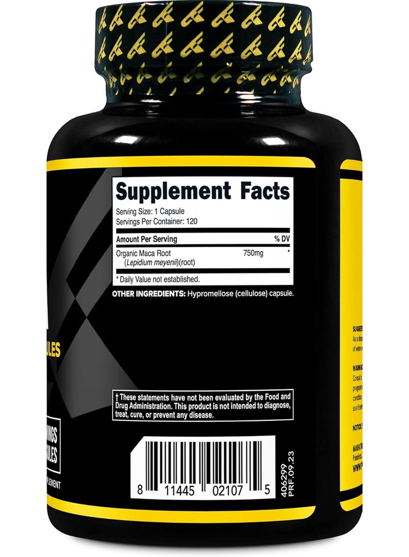 Primaforce Organic Maca Root Capsules 750 MG, 120 CAPS - Image 3