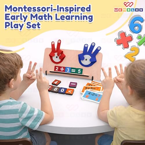 Wembley Educational Math Learning Toy for Kids 3-5 Years | Montessori Toys with Foldable Finger Counting Hands | Number Blocks Counting Game | Learn Addition & Subtraction | Gift for Boys & Girls - Image 5