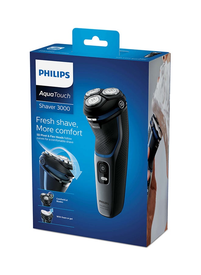 Philips Shaver Series 3000 AquaTouch Wet Or Dry Electric Shaver S3122/50, 2 Years Warranty Black/Grey - Image 5