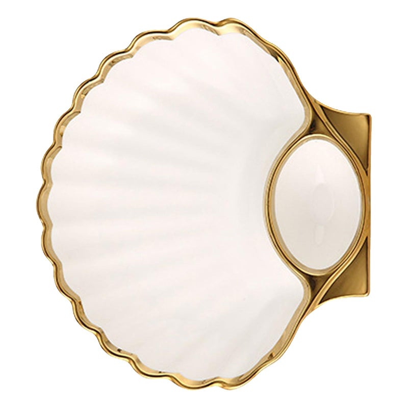 White Ceramic Dumpling Plate with Vinegar Bowl for Sushi Dipping - Image 2