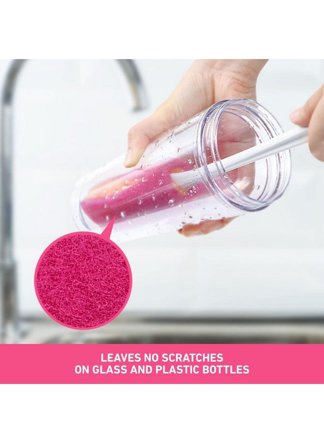 Scotch  Plastic Bottle Cleaner Brush (Pink And White,Pack Of 1) - Image 3