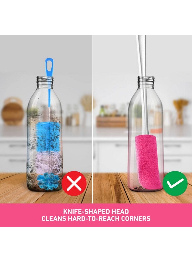 Scotch  Plastic Bottle Cleaner Brush (Pink And White,Pack Of 1) - Image 2