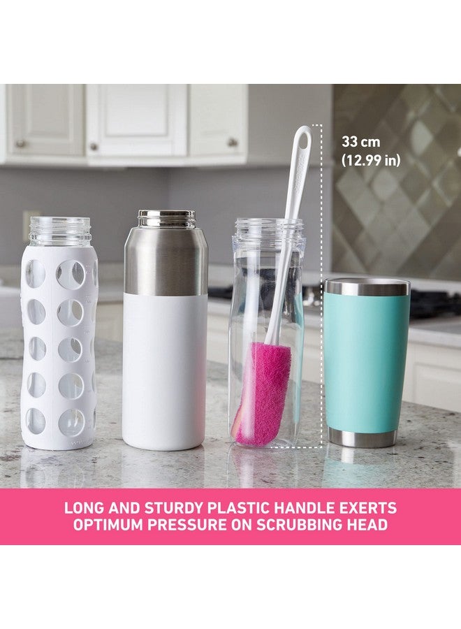 Scotch  Plastic Bottle Cleaner Brush (Pink And White,Pack Of 1) - Image 5