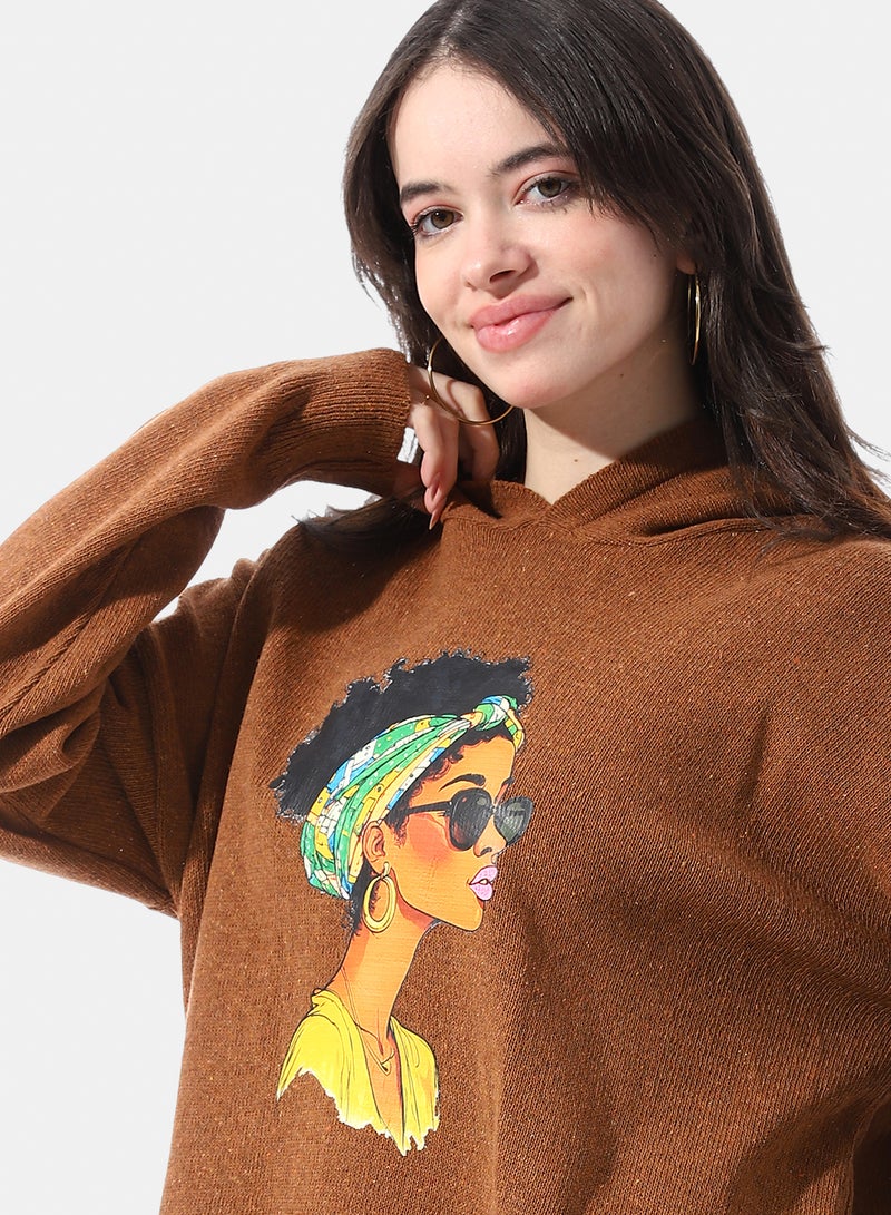 Andora Loose Fit Pullover With Chest Pattern - Image 4