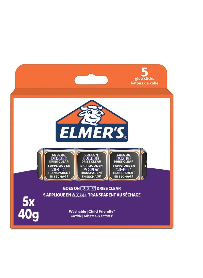 Terabyte Disappearing Purple Glue Stick 40gm Bls=5Pcs 