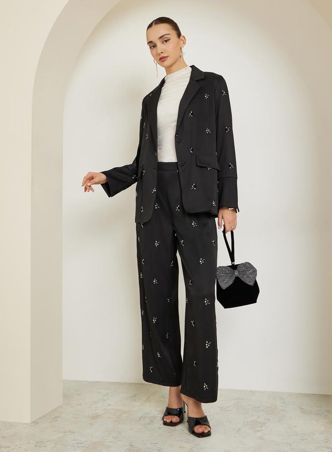 ستايلي بليزر بقصة عادية مزين - Image 2