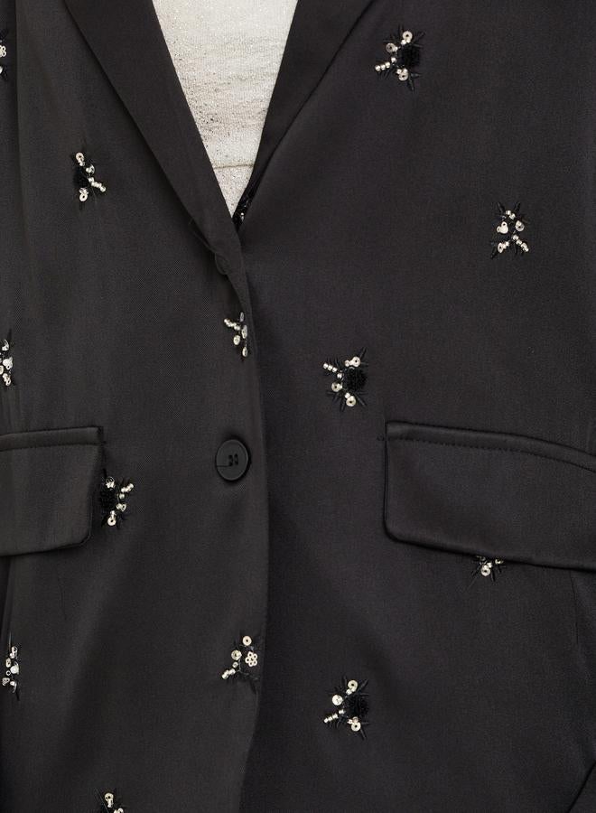 ستايلي بليزر بقصة عادية مزين - Image 3