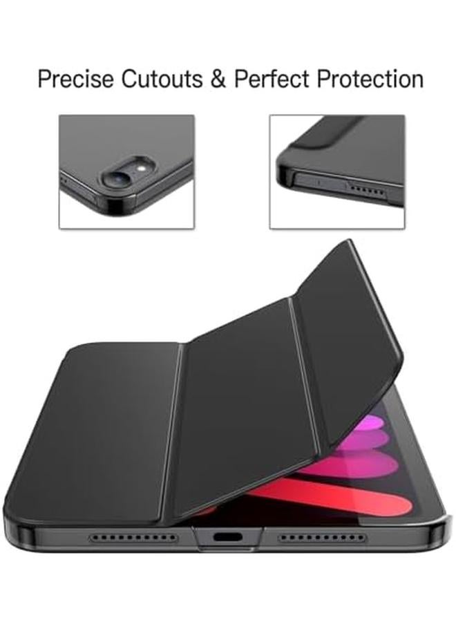 Jetech Case For Ipad Mini A17 Pro 2024 Model 7Th Generation Mini 6 2021 Model 6Th Generation Slim Stand Hard Back Shell Smart Cover With Auto Wake Sleep Black - Image 3