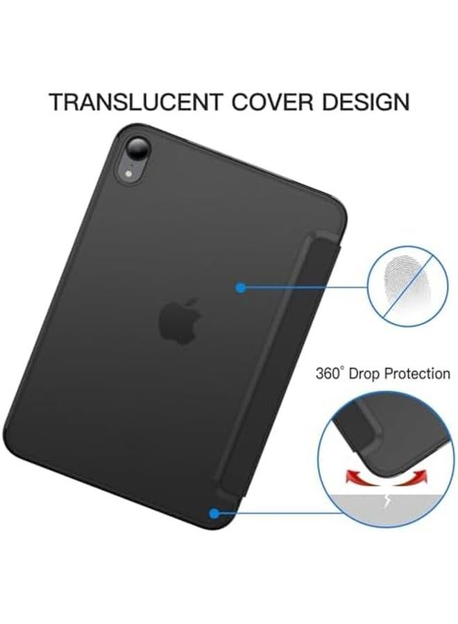Jetech Case For Ipad Mini A17 Pro 2024 Model 7Th Generation Mini 6 2021 Model 6Th Generation Slim Stand Hard Back Shell Smart Cover With Auto Wake Sleep Black - Image 4