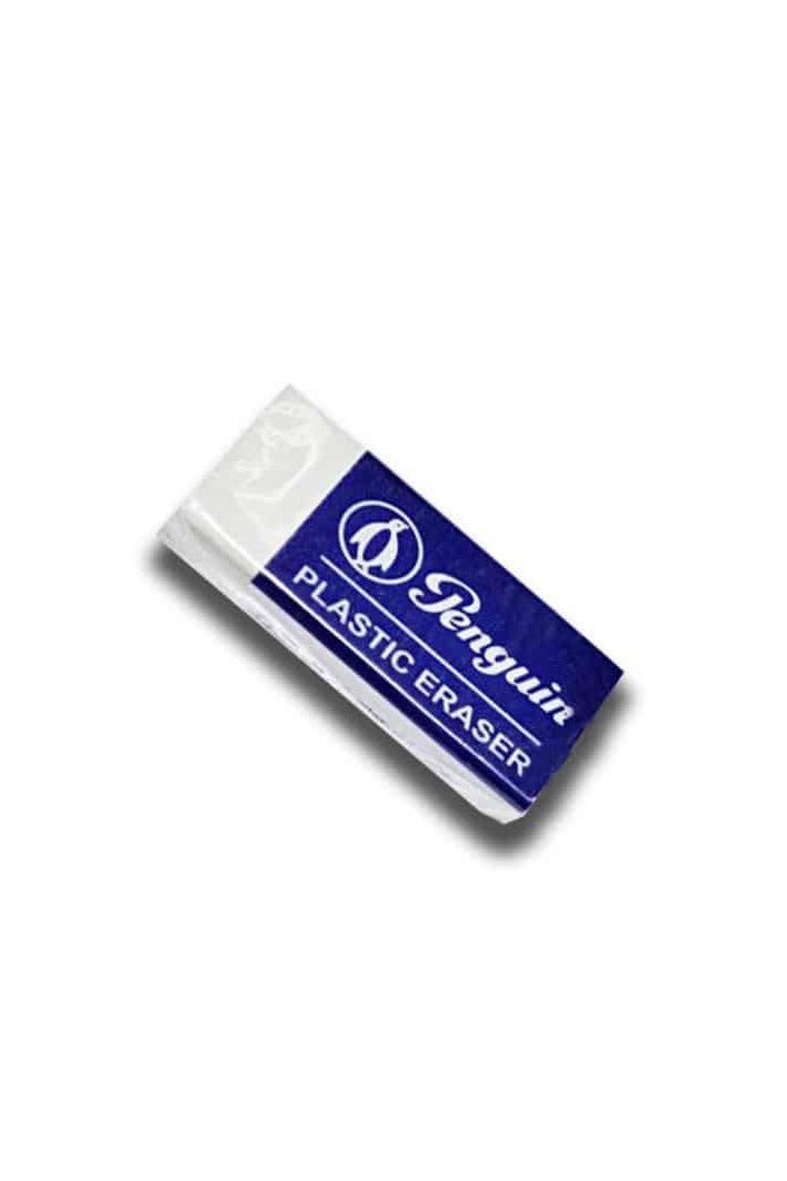 Penguin E-208 White Plastic Eraser – Practical Design for Students and Artists - Image 3