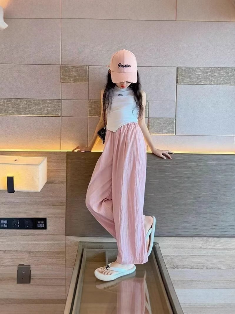 Girls' Summer Pants Thin Children'S Anti-Mosquito Pants Girls' Trousers Big Children'S Summer Wide-Leg Yamamoto Pants - Image 4
