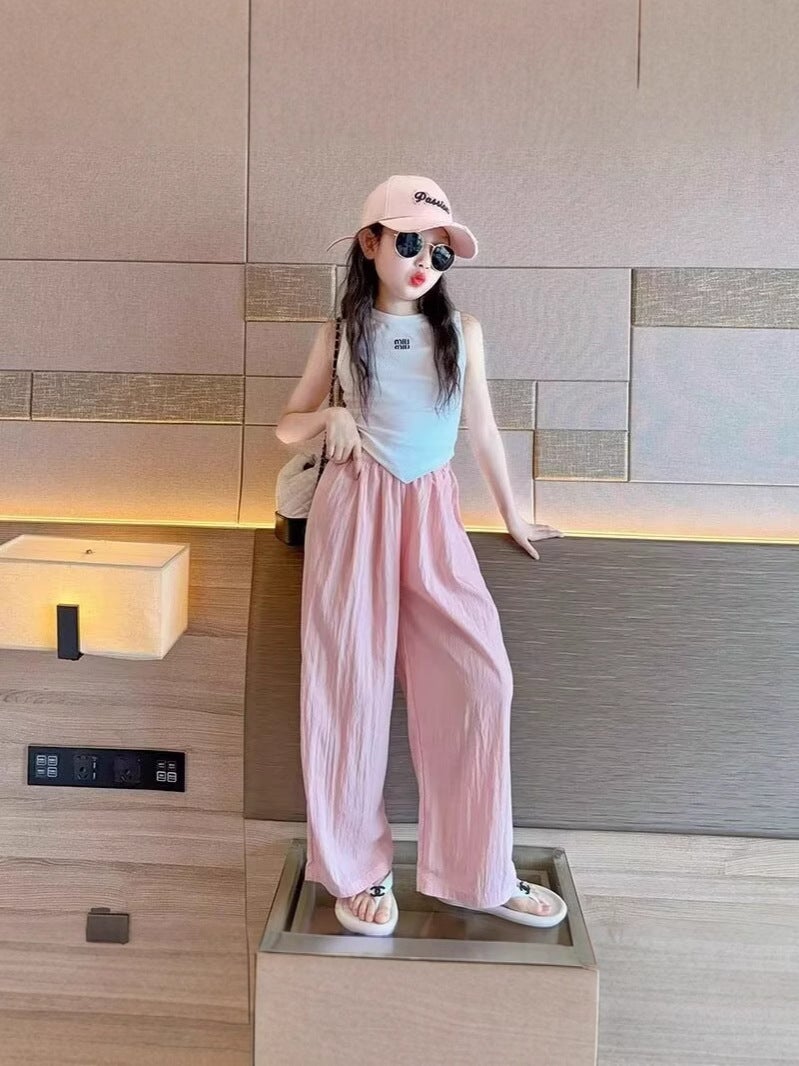 Girls' Summer Pants Thin Children'S Anti-Mosquito Pants Girls' Trousers Big Children'S Summer Wide-Leg Yamamoto Pants - Image 5