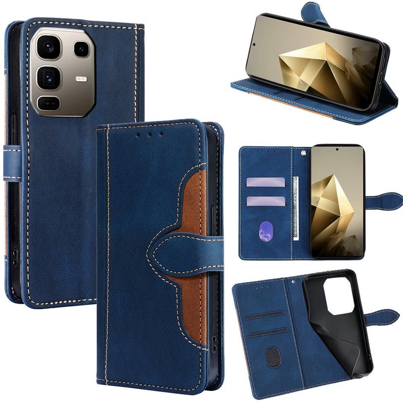 erorex For Infinix Note 50 Pro+ 5G  Feel Magnetic Buckle Leather Phone Case(Blue) - Image 1