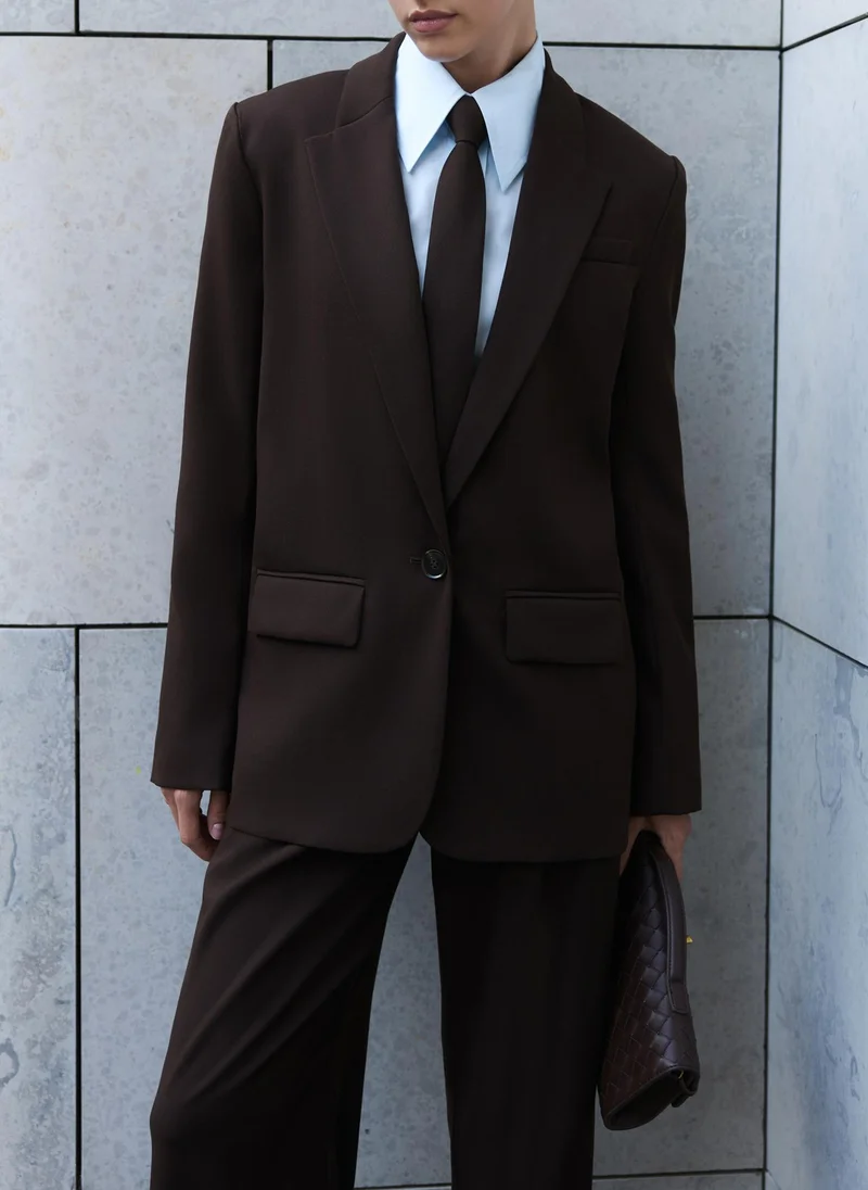 Lichi Straight single-breasted jacket