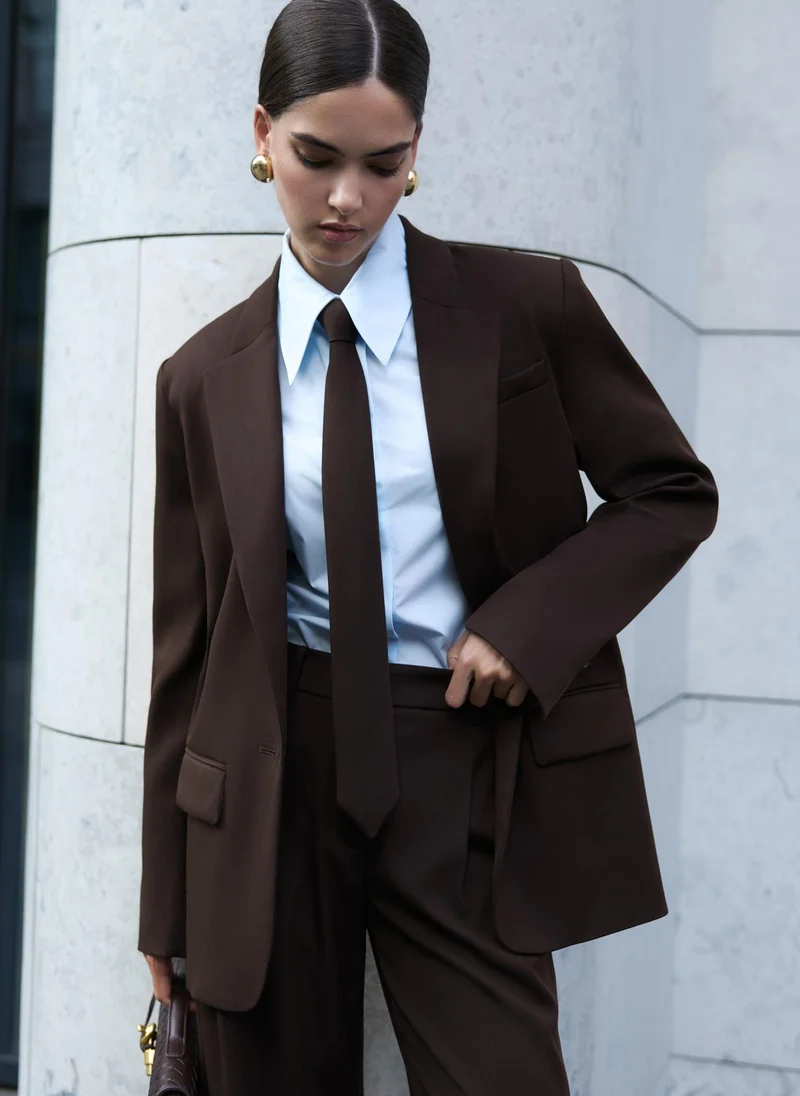 Straight single-breasted jacket