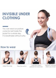 Y&D Smart Posture Corrector for Adults and Kids, Sensor Corrector, Intelligent Reminder, Vibrate to Improve Posture, Slouch Humpback Brace Women Men, Comfortable Breathable (Grey)  - Image 5