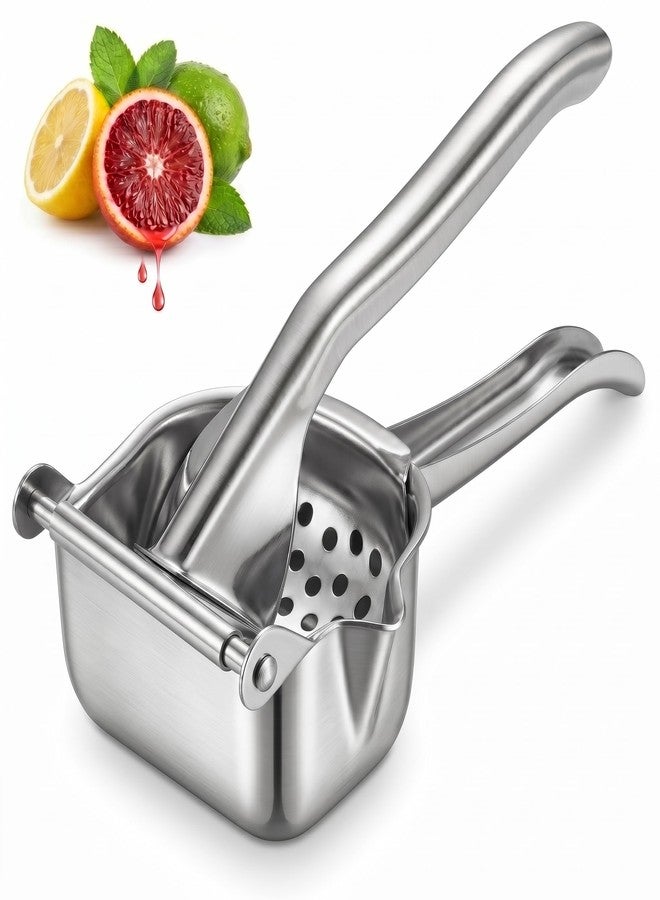 RWIXR Hand Juicer Squeezer, Heavy Duty Stainless Steel Manual Citrus Juicer Press, for Lime Orange Grapefruit Tangerine, Easy Clean & Dishwasher Safe - Image 1