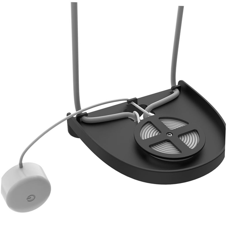 Wall Mounted Audio Rack Bracket Wire Winder Lightweight Space Saving Black 14 8X13 8X4 1CM - Image 5