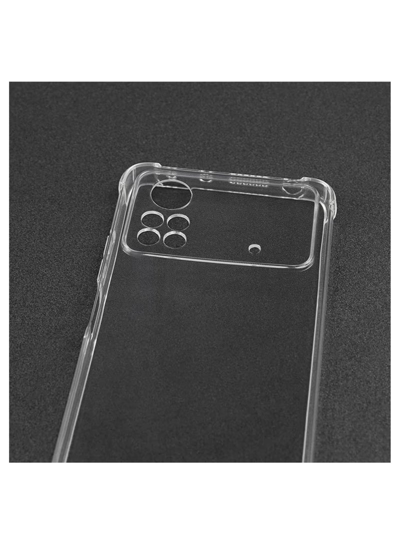 ولديك غطاء حماية خلفي من السيليكون لهاتف Xiaomi Poco X4 Pro 5G شفاف - Image 4