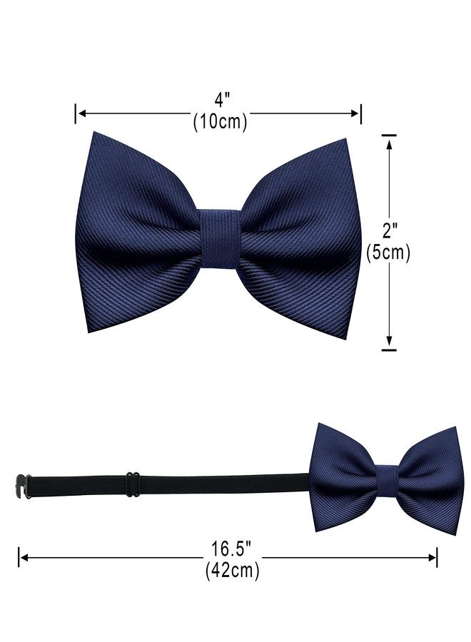 BEWDIO Navy Blue Bow Ties for Boys Pre Tied Toddler Bow Tie Adjustable Kids Baby Bowties for Wedding Party (57-01) - Image 4
