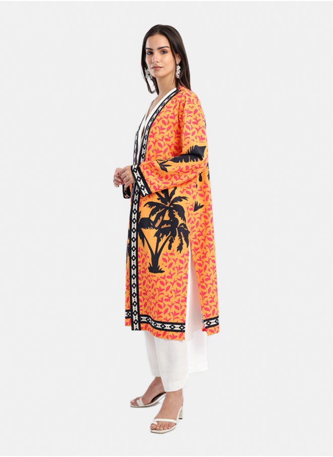 Carina Colorful Palm Printed Kimono  - Image 3