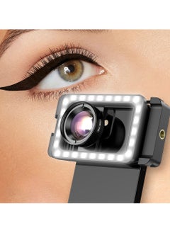 APEXEL عدسة ماكرو 100 مم عالية الدقة 4k محدثة مع إضاءة LED وملقط عالمي وعدسات دقيقة لجميع هواتف سامسونج الذكية  - Image 2