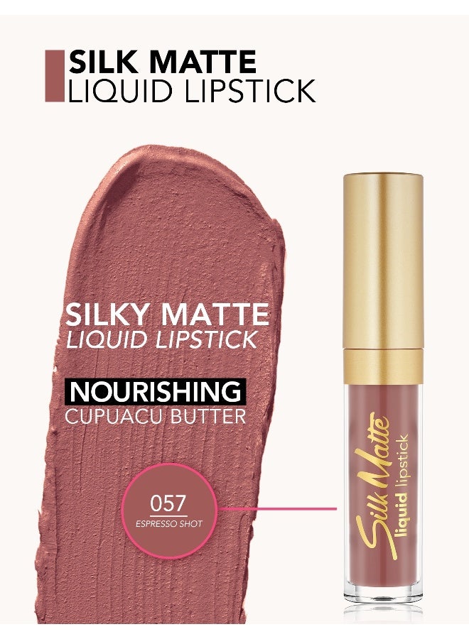 flormar Silk Matte Liquid Lipstick – 057 Espresso Shot – High-Pigment Ultra Matte Finish, Long-Wear Comfort, Nourishing Oils, Velvety Smooth Look 057-ESPRESSO SHOT - Image 3