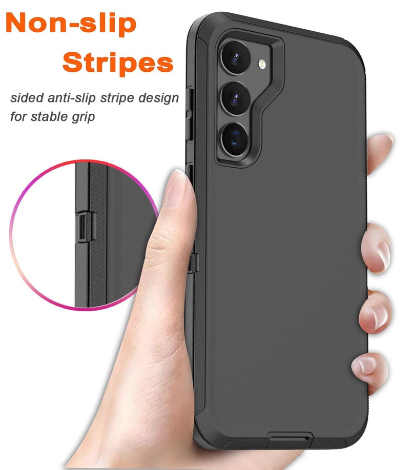 Guirble for Samsung Galaxy S23 Plus Case - Shockproof Drop-Proof Non-Slip, Heavy Duty Protective Case for Samsung S23 Plus, 6.6 Inch (Black) - Image 4