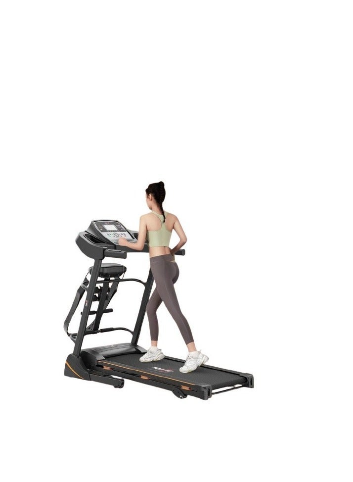 جهاز مشي رقمي تريدميل مع حزام للتدليك من توب فيت، مقعد لتمارين الجلوس وتويستر، مقاس 68 سم× 1.27 متر، 3.5 حصان - لون أسود، موديل MT-732MS - Image 3