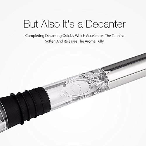 Iktu Wine Chiller, 3-in-1 Stainless Steel Wine Bottle Cooler Stick - Rapid Iceless Wine Chilling Rod with Aerator and Pourer - Perfect Wine Accessories Gift - Image 4