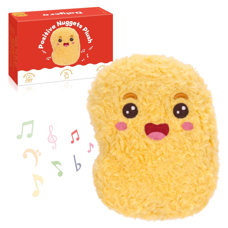 Dalycro Positive Nuggets Plush with Sound Funny Stuffed Doll Toy for Teens and Women Cute Chicken Plush Gift for Birthdays Halloween Positive Nuggets - Image 3