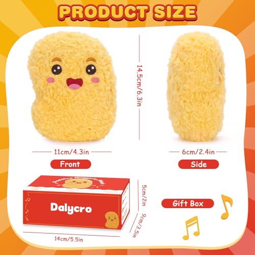 Dalycro Positive Nuggets Plush with Sound Funny Stuffed Doll Toy for Teens and Women Cute Chicken Plush Gift for Birthdays Halloween Positive Nuggets - Image 5