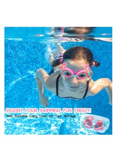 SportQ Anti-Fog Swimming Goggles for Kids Age 3-14, Cute Design Funny Swimming Goggles for Kids Anti-Fog, Waterproof, Protection Lens, UV Protection, Earplugs  - Image 3