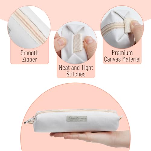 Mr. Pen- Cute Pencil Case Pouch, Cream Color, Multipurpose Canvas Bible Pencil Pouch - Image 4