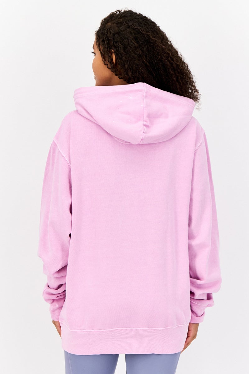 Champion Women Sportswear Fit Long Sleeves Outdoor Hoodie, Pink  - Image 2