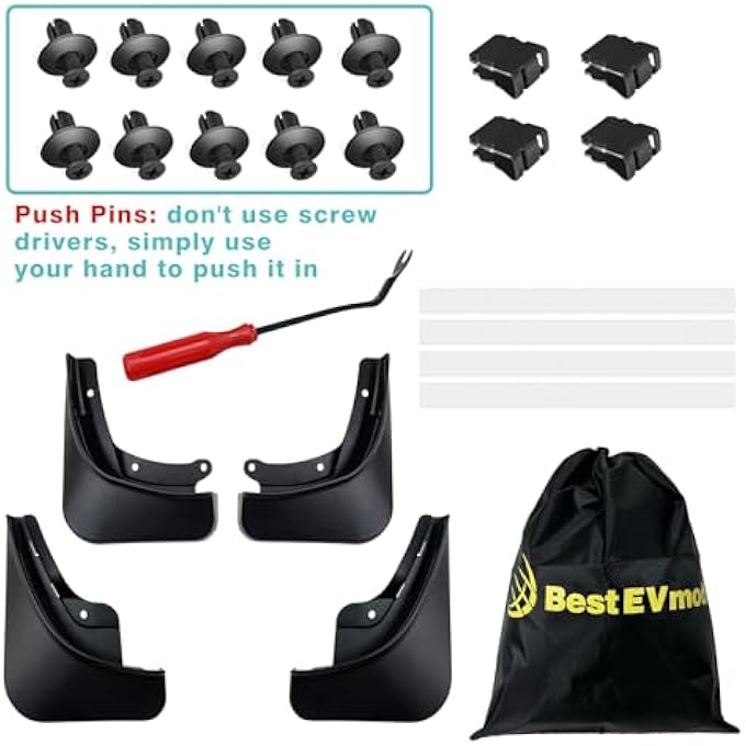 rayihni For Refreshed Model 3 Highland Mud Flaps Splash Guards Set Of 4 Mudfalps AllWeather Dirt Protection No Need To Drill Holes Compatible With 2024 Refreshed Tesla Model 3 Highland Accessories - Image 3
