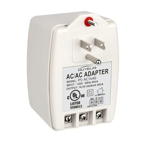 WUYELIN 16.5V 40VA Burglar Alarm Systems and Doorbell Transformer,16.5V Plug in Transformer Compatible with All Versions of Doorbell ，Most Security Panels - Image 1