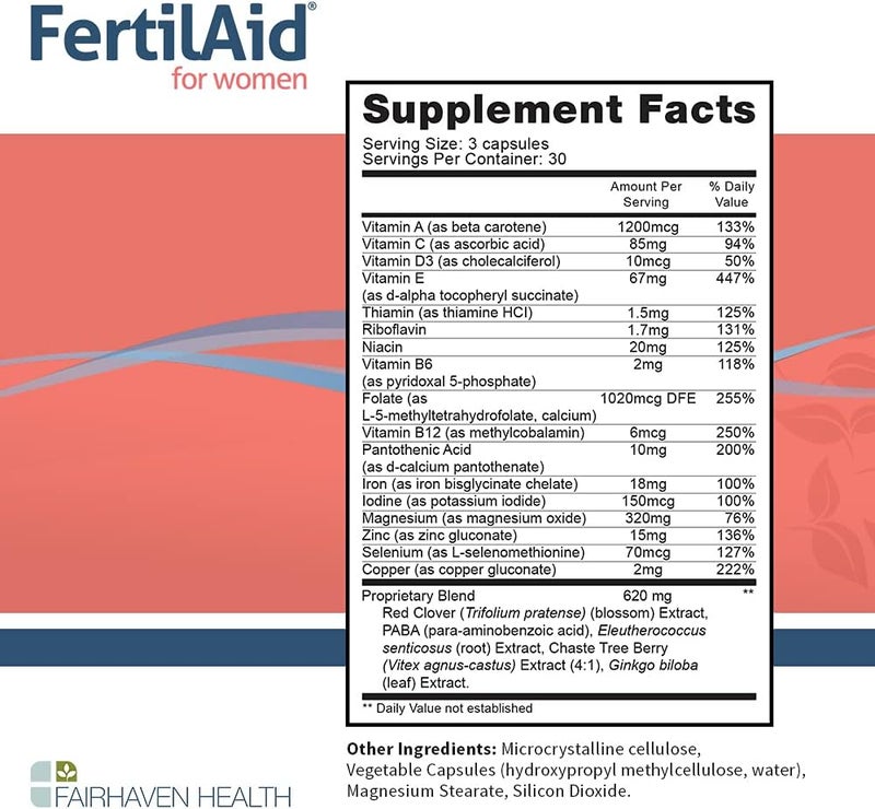 fairhaven health مكملات الخصوبة من فيرهفن هيلث فيرتيلايد للرجال والنساء مجموعة مكملات الخصوبة للرجال والنساء دعم العدد والحركة قبل الحمل له فيتامينات ما قبل الولادة لها مع فيتيكس وحمض الفوليك - Image 3