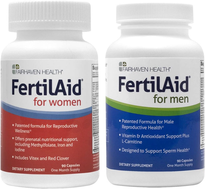fairhaven health مكملات الخصوبة من فيرهفن هيلث فيرتيلايد للرجال والنساء مجموعة مكملات الخصوبة للرجال والنساء دعم العدد والحركة قبل الحمل له فيتامينات ما قبل الولادة لها مع فيتيكس وحمض الفوليك - Image 1