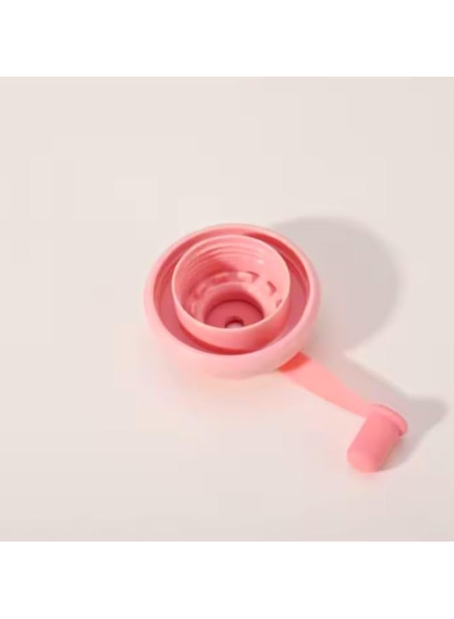 زجاجة مياه كبيرة مفرغة من الهواء من الستانلس ستيل سعة 1000 مل، كوب قهوة معزول بمقبض وماصة، كوب مزدوج الجدار للمشروبات الساخنة والباردة، ثيرموس خارجي، مانع للتسرب (فوشيا) - Image 4