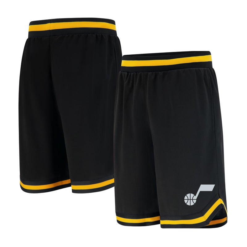 Ultra Game NBA Official Mens Active Knit Basketball Training Shorts Unisex Utah Jazz Black Medium - Image 2