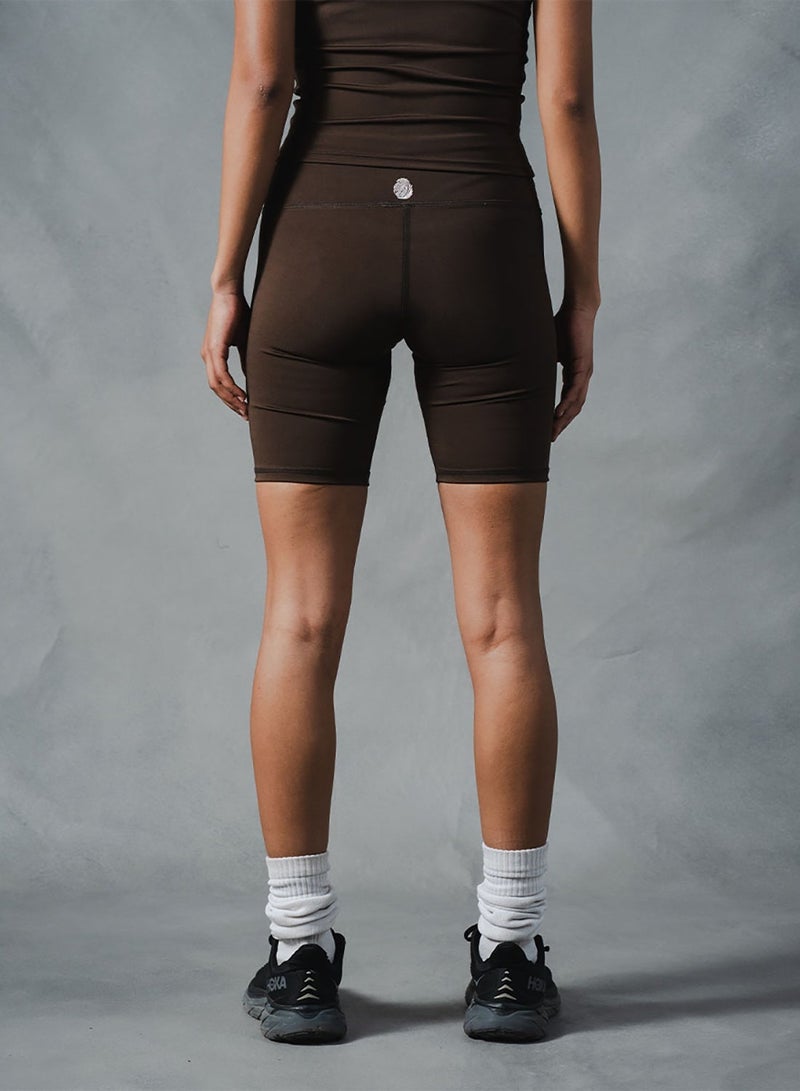Beyond Sportswear Women's Brown Biker Shorts - Image 3