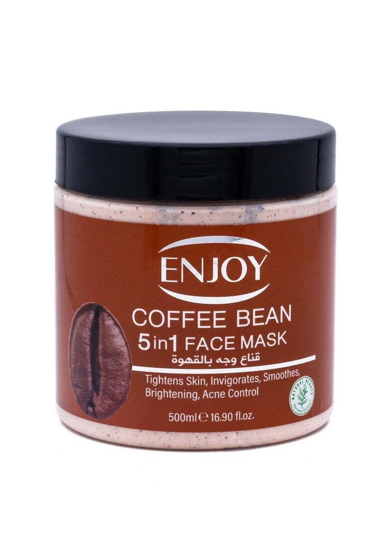 ENJOY Face And Body 5 In 1 Face Mask Coffee Bean 500ml  - Image 1