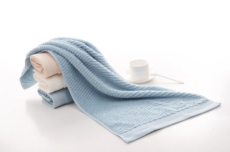 Leisofter Decorative Cotton Hand Towels for Bathroom Clearance with Hanging Loops(Light Blue, 2-Pack, 14" x 29") - Image 4